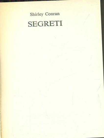 Segreti - Shirley Conran - copertina
