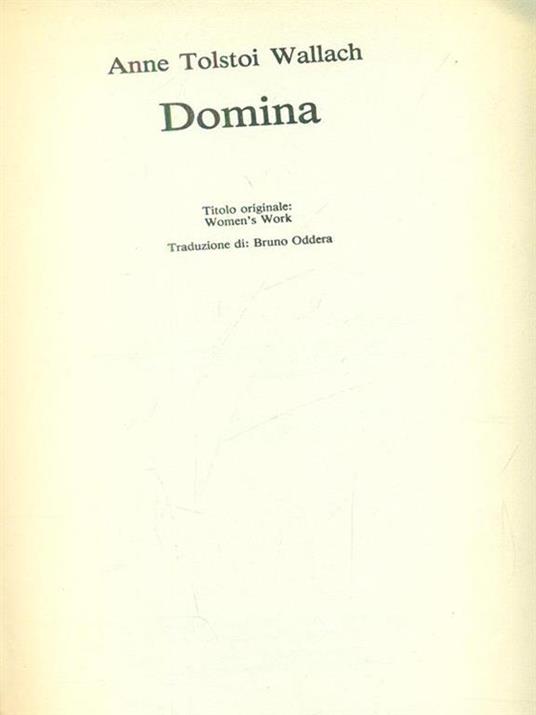 Domina - Anne Tolstoi Wallach - copertina