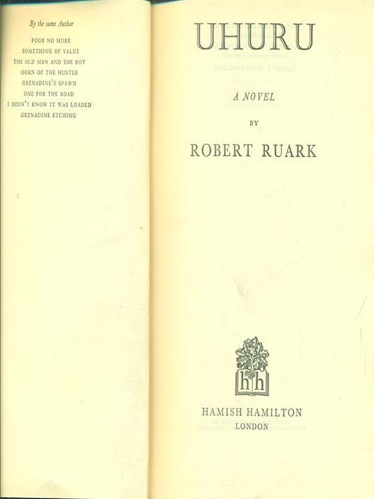 Uhuru - Robert Ruark - copertina