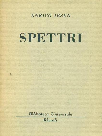 Spettri - Henrik Ibsen - copertina