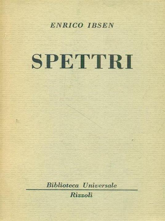 Spettri - Henrik Ibsen - copertina
