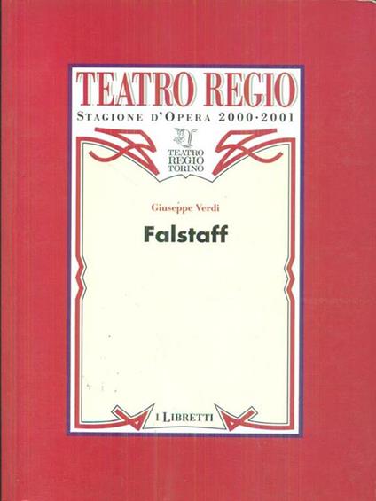 Falstaff. Giuseppe Verdi. Stagioned'Opera 2000-2001 - copertina