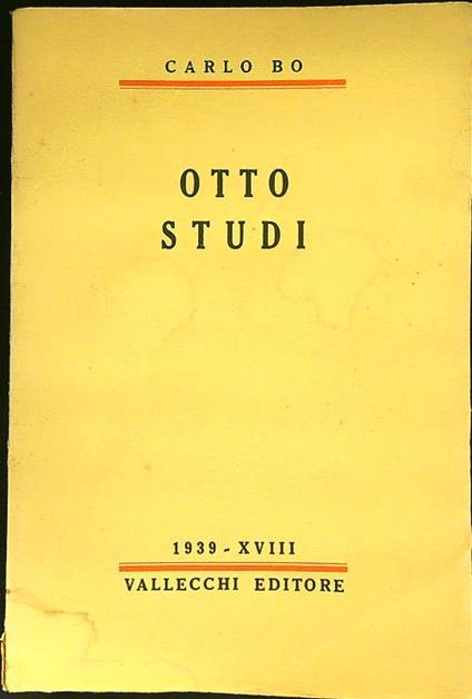 Otto studi - Carlo Bo - copertina
