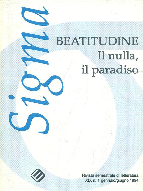 Sigma XIX n. 1 gennaio/giugno 1994