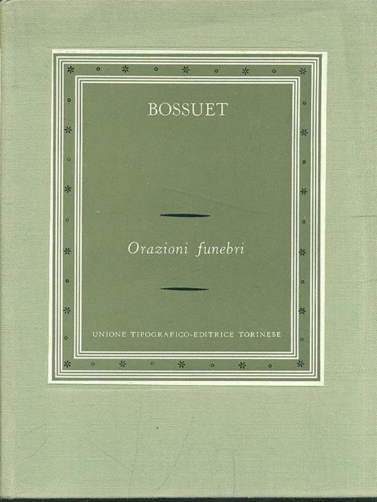 Orazioni funebri - Jacques-Bénigne Bossuet - copertina