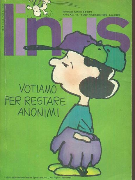 Linus 11 / novembre 1986 - copertina