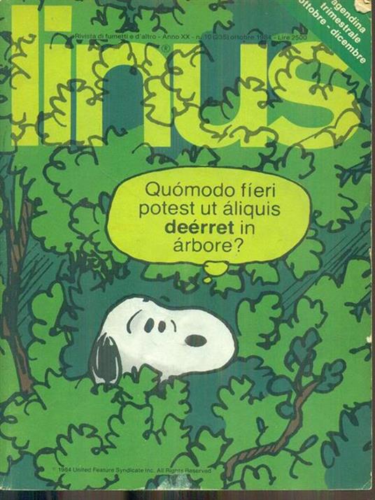 Linus 10 / ottobre 1984 - copertina