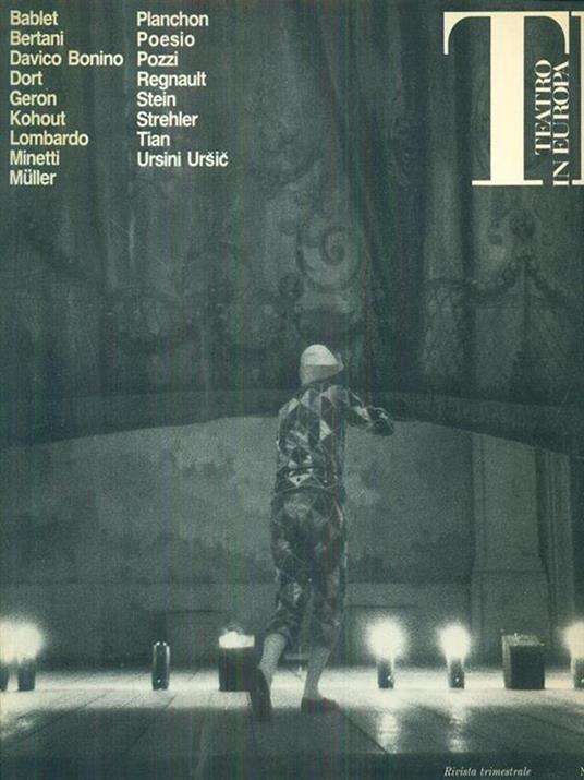 Teatro in Europa numero 1 / 1987 - copertina