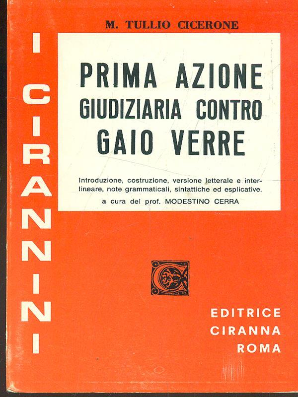Prima azione giudiziaria contro Gaio Verre