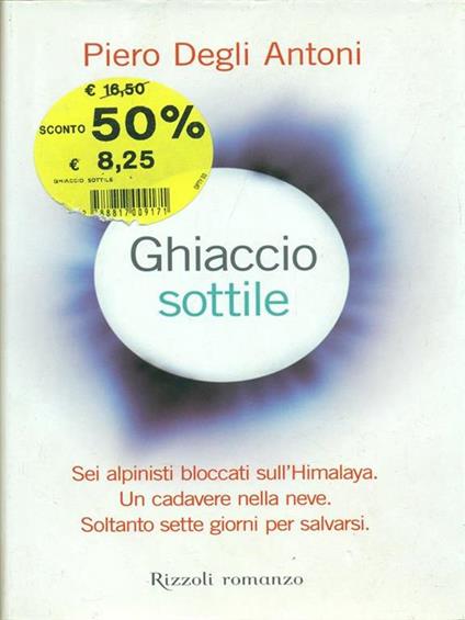 Ghiaccio sottile - Piero Degli Antoni - copertina