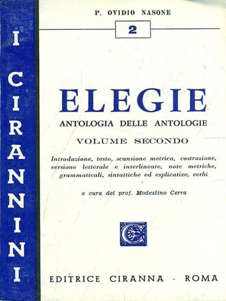 Elegie. Vol. 2 - P. Nasone Ovidio - 6