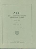 Atti della società ligure di storia patria nuova serie XLV Fasc III
