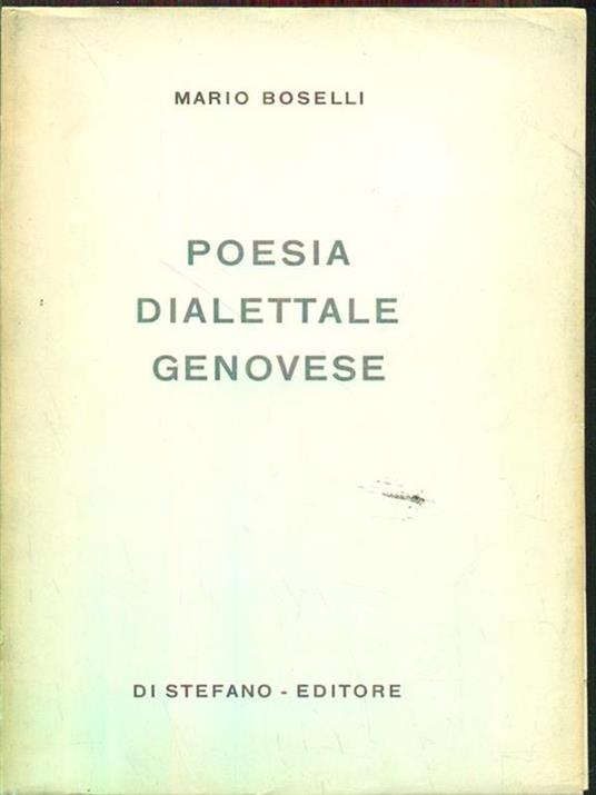 Poesia dialettale genovese - Mario Boselli - copertina