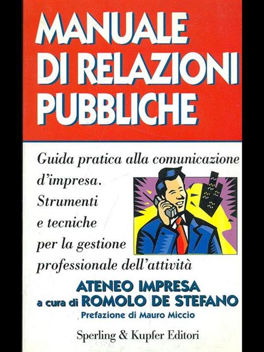 Manuale di relazioni pubbliche - Romolo De Stefano - copertina