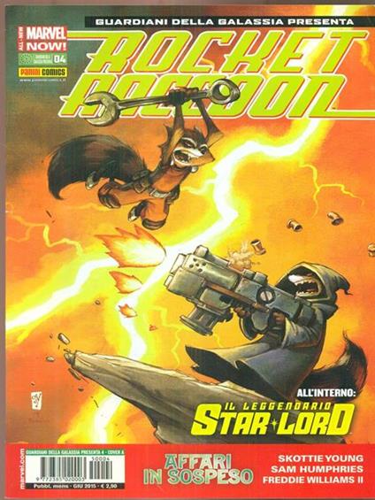 Rocket Raccoon & il leggendario Star-Lord num 4. Giugno 2015 - copertina