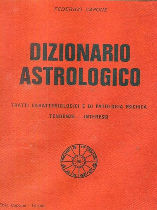 Dizionario astrologico - Federico Capone - copertina