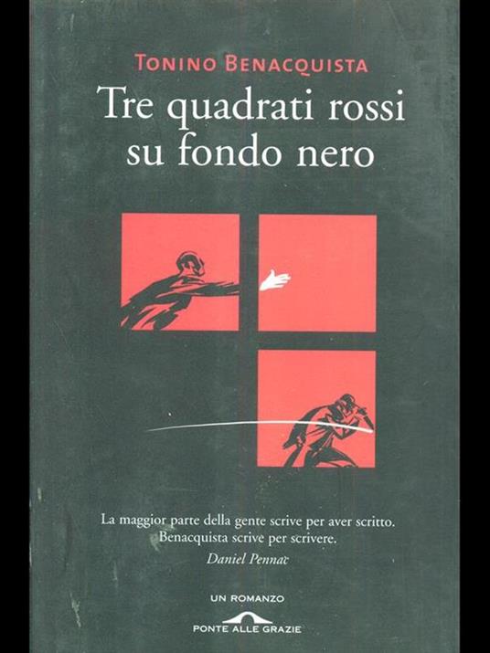 Tre quadrati rossi su fondo nero - Tonino Benacquista - copertina