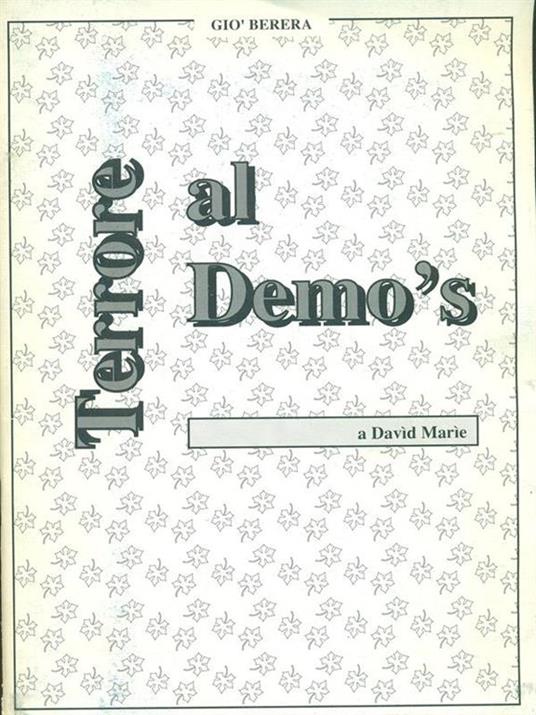 Terrore al Demòs - copertina