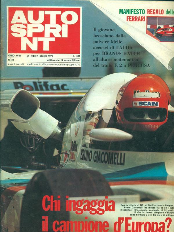 Autosprint n.30. 25 luglio-1 agosto 1978