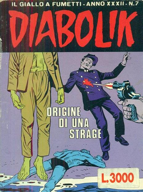 Diabolik 7 / origine di una strage - copertina