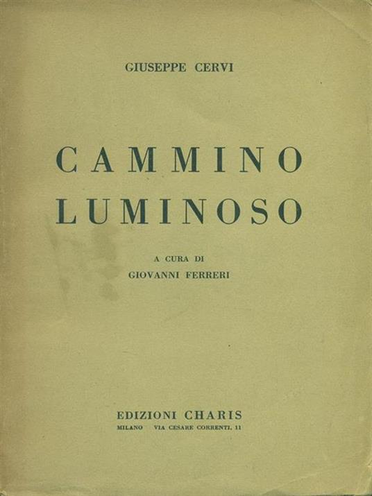 Cammino luminoso - copertina