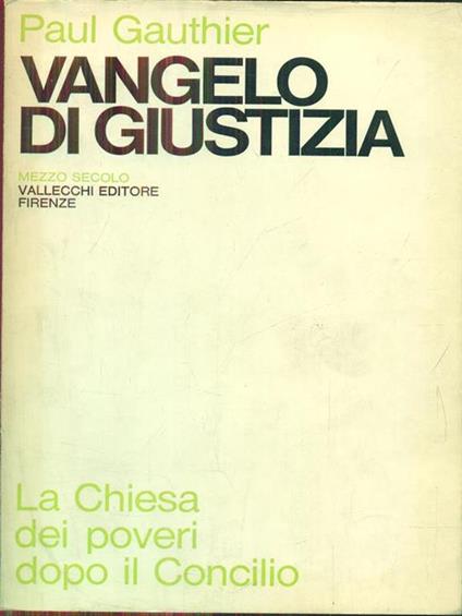 Vangelo di giustizia - Paul Gauthier - copertina