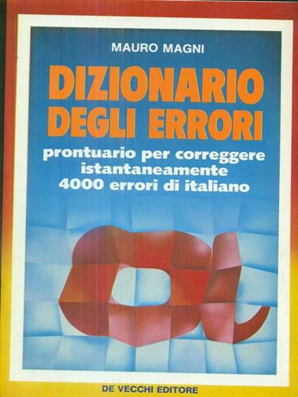 Dizionario degli errori - Mauro Magni - copertina