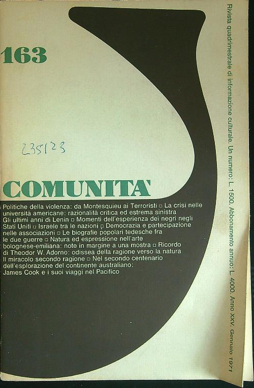 Comunità 163/1971
