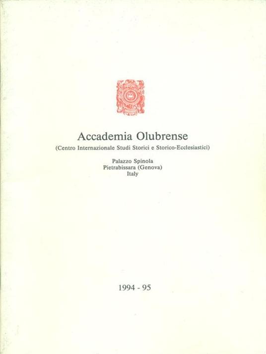Accademia Olubrense - copertina