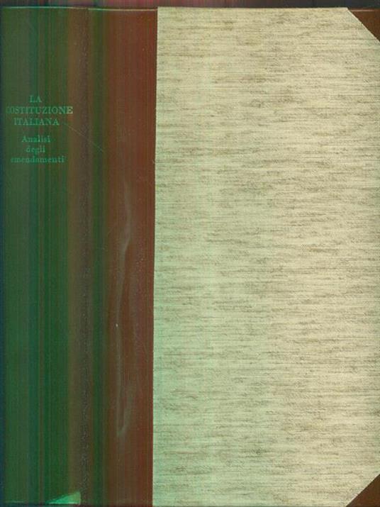 La Costituzione italiana analisi degli emendamenti - copertina