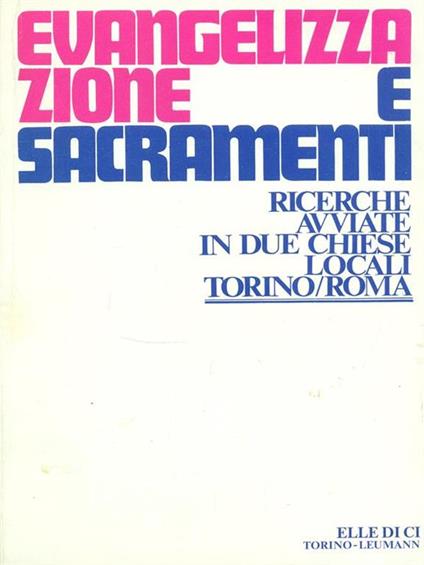 Evangelizzazione e sacramenti - copertina