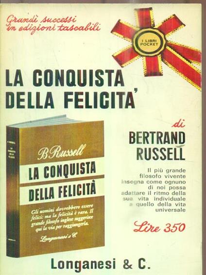 La conquista della felicità - Bertrand Russell - copertina