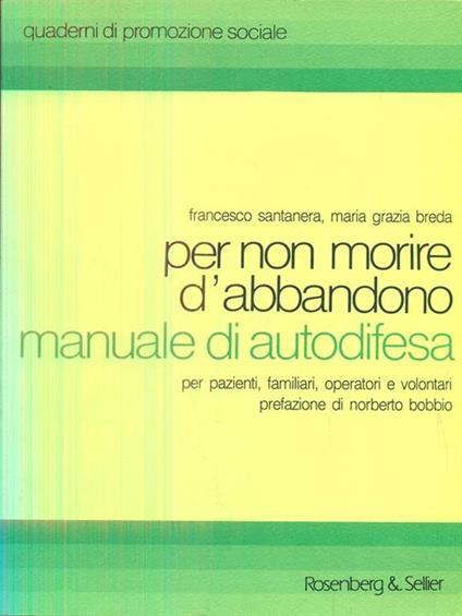Per non morire d'abbandono manuale diautodifesa - Santanera,Breda - copertina