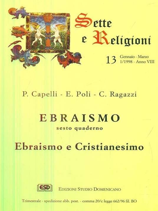 Sette e religioni 13 / ebraismo VI - copertina