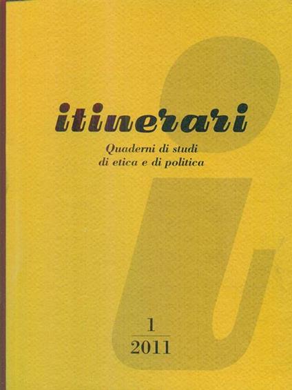 Itinerari 1 / 2011 - copertina