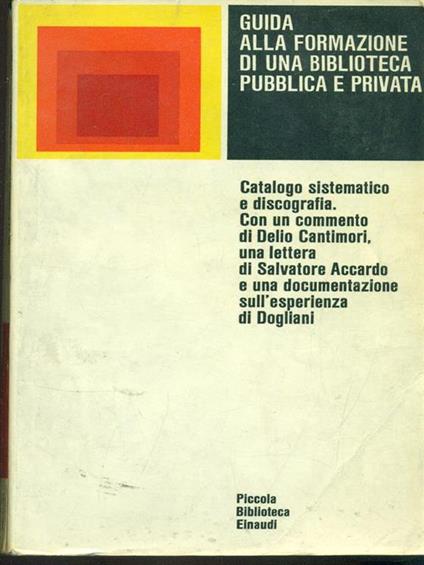 Guida alla formazione di una biblioteca pubblica e privata - copertina