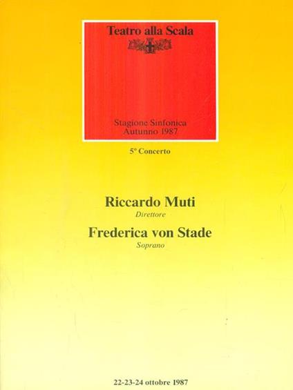 Teatro alla scala autunno 1987 / 5 concerto - copertina