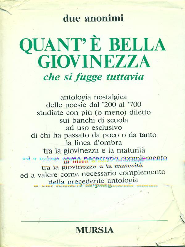 Quant'è bella la giovinezza