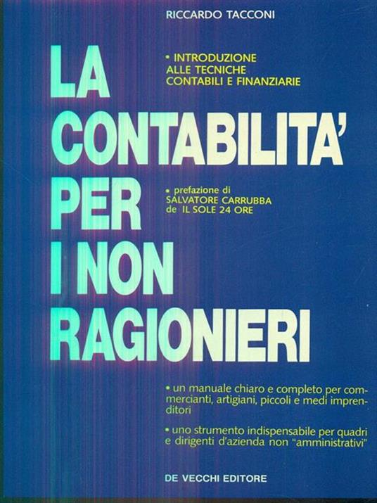 La contabilità per i non ragionieri - Riccardo Tacconi - copertina