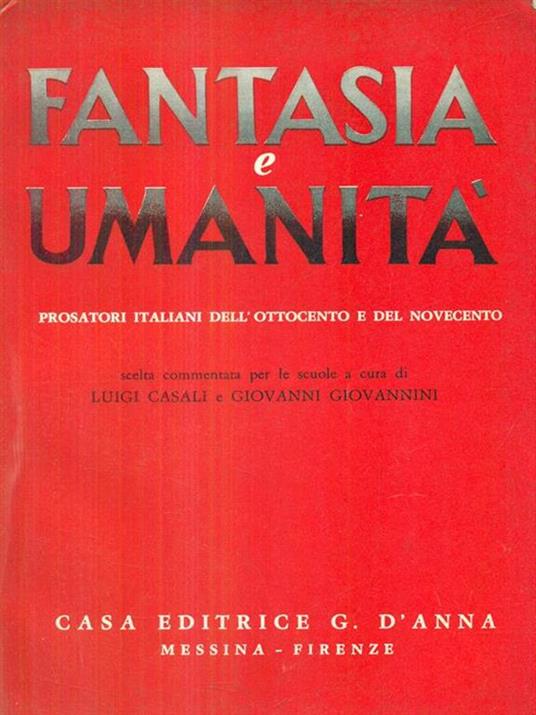 Fantasia e umanità - copertina