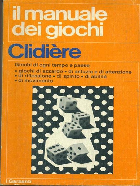 Il manuale dei giochi - Martine Clidiére - copertina