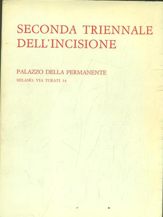 1972 Seconda Triennale dell'Incisore - copertina