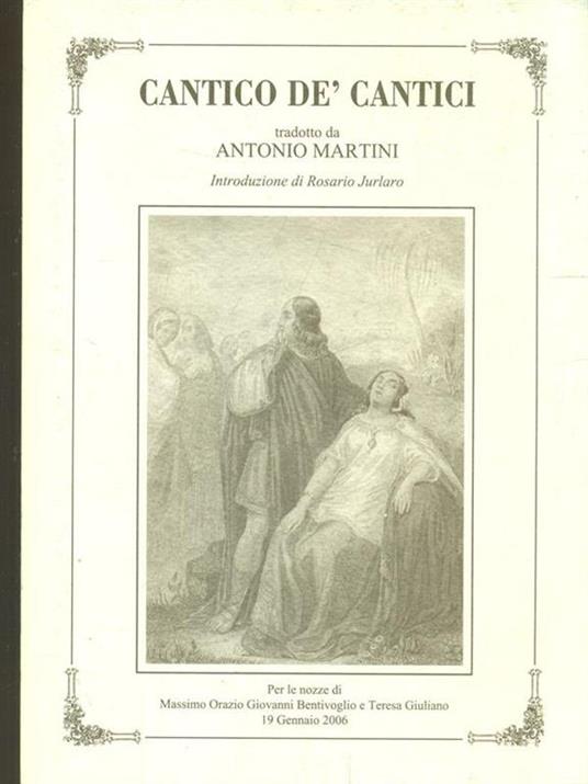 Cantico Dè Cantici - Antonio Martini - copertina