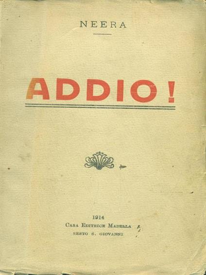 Addio! - Neera - copertina