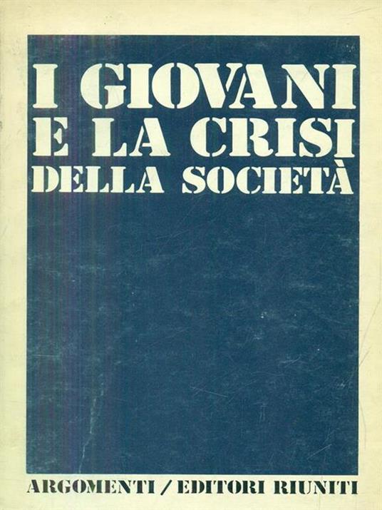 I giovani e la crisi della società - copertina