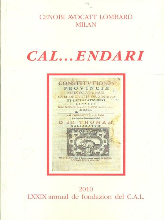 Cal...endari 2010 - copertina