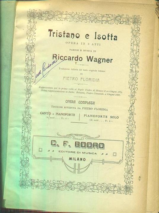 Tristano e Isotta - Richard Wagner - copertina
