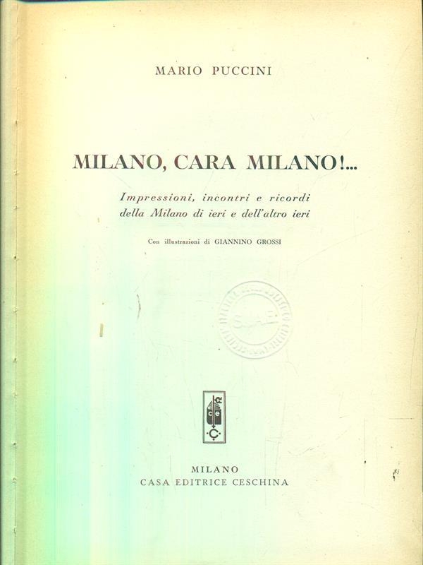 Milano cara Milano