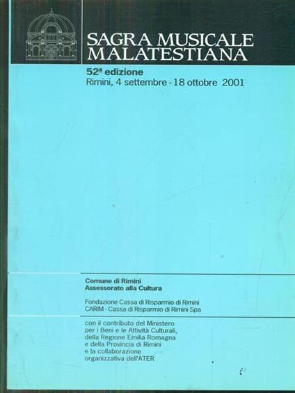 Sagra Musicale Malatestiana 2001 - copertina
