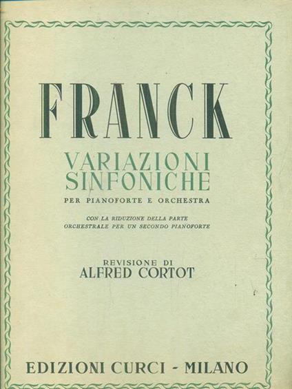 Variazioni sinfoniche per pianoforte e orchestra - copertina